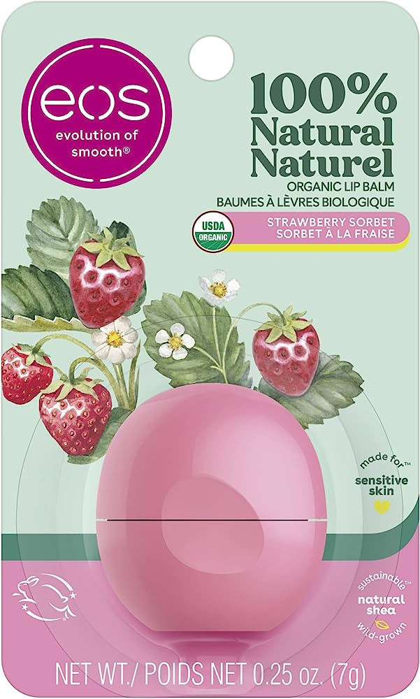 eos 100% Natural & Organic Lip Balm Sphere- Strawberry Sorbet, All-Day Moisture, Made for Sensiti... | Amazon (CA)