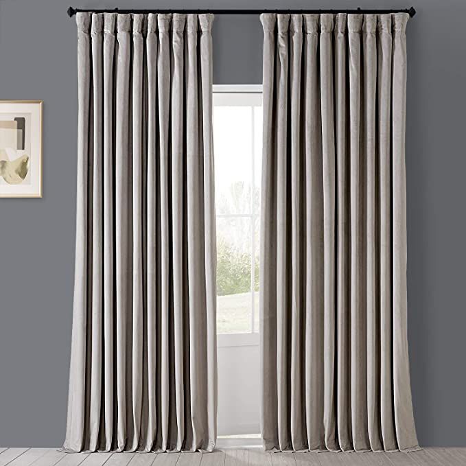 HPD Half Price Drapes Blackout Curtain Signature Velvet - Extra Wide VPCH-VET160405-96 (1 Panel),... | Amazon (US)
