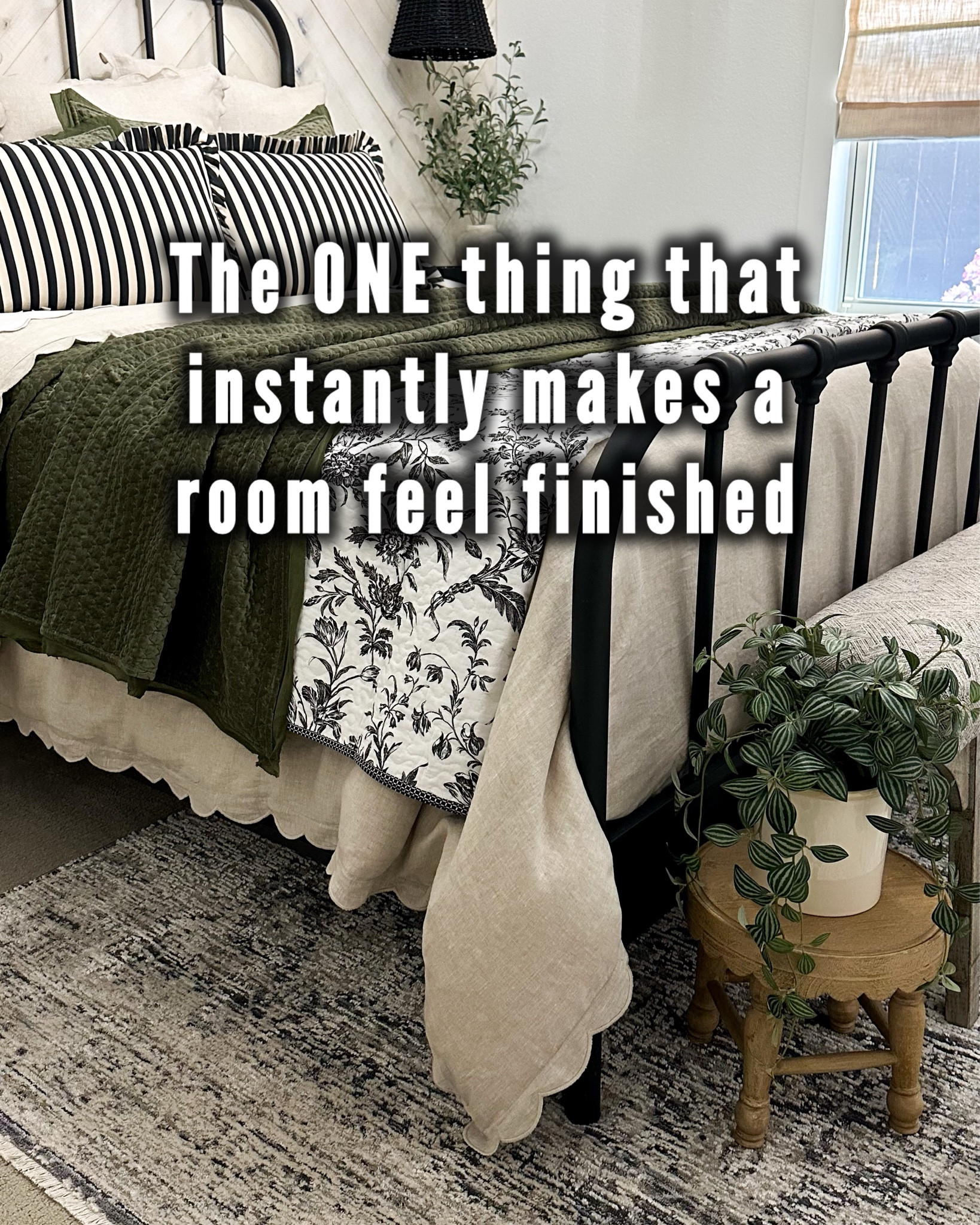 Window treatments are the one thing that will instantly make a room feel complete. Adding curtains will make the room feel much more cozy and add a sense of height to the space. 

#LTKHome #LTKStyleTip