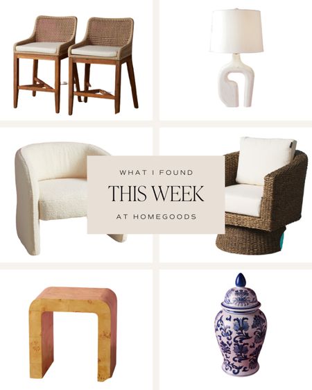 Home goods funds. Home goods decor. Nancy meyers aesthetic. Nancy meyers style. Boucle chair. Rattan chair. White lamp. Chinoiserie  

#LTKhome