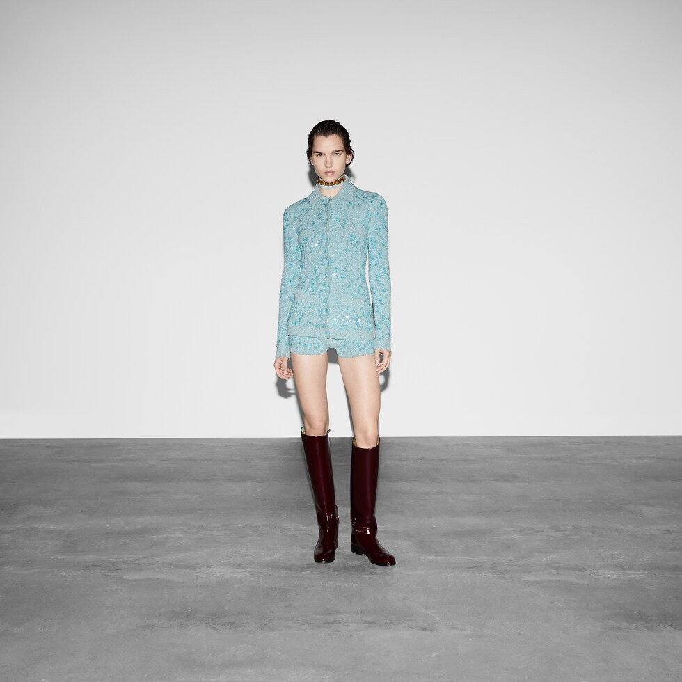 Tweed blend polo cardigan | Gucci (US)