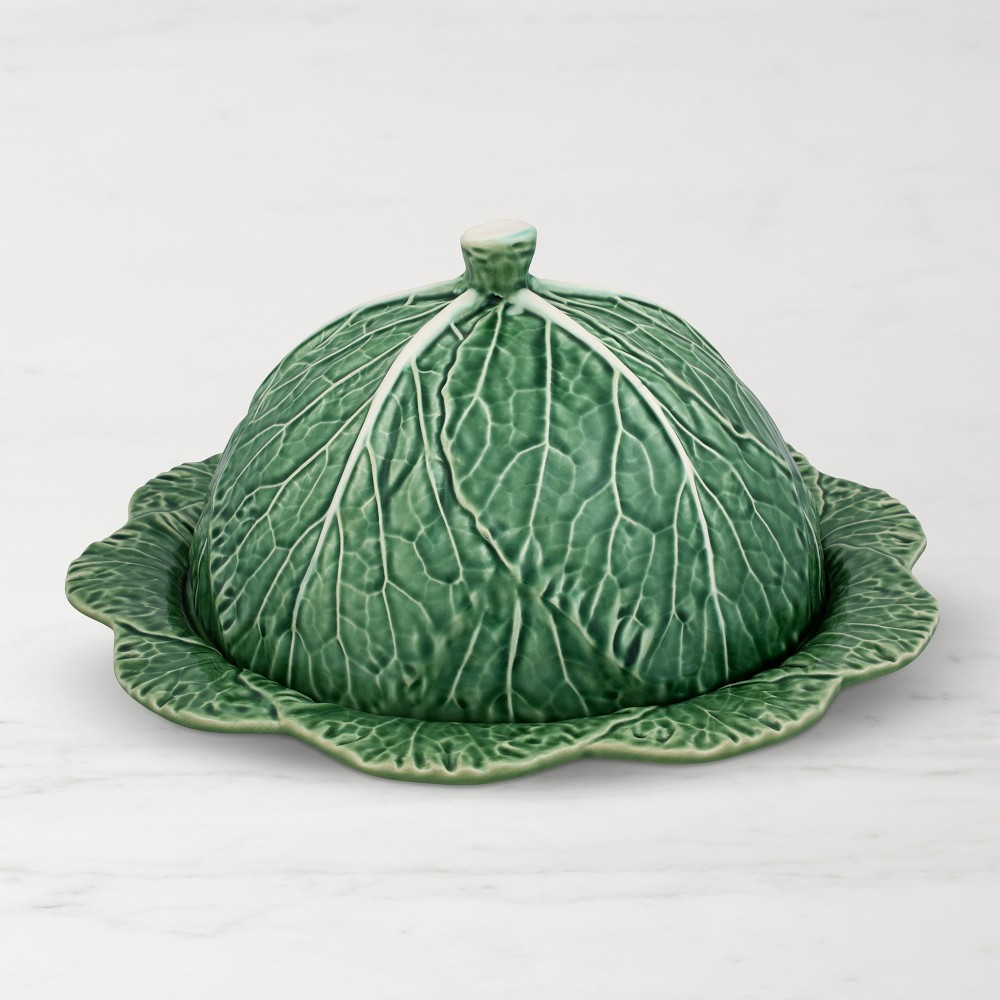 Bordallo Pinheiro Cabbage Cheese Tray with Lid | Williams-Sonoma