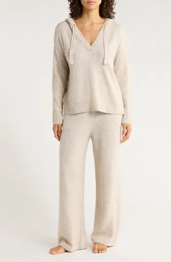 Nordstrom Cozy Hooded Lounge Set in Beige Oatmeal Heather at Nordstrom Rack, Size X-Large | Nordstrom Rack