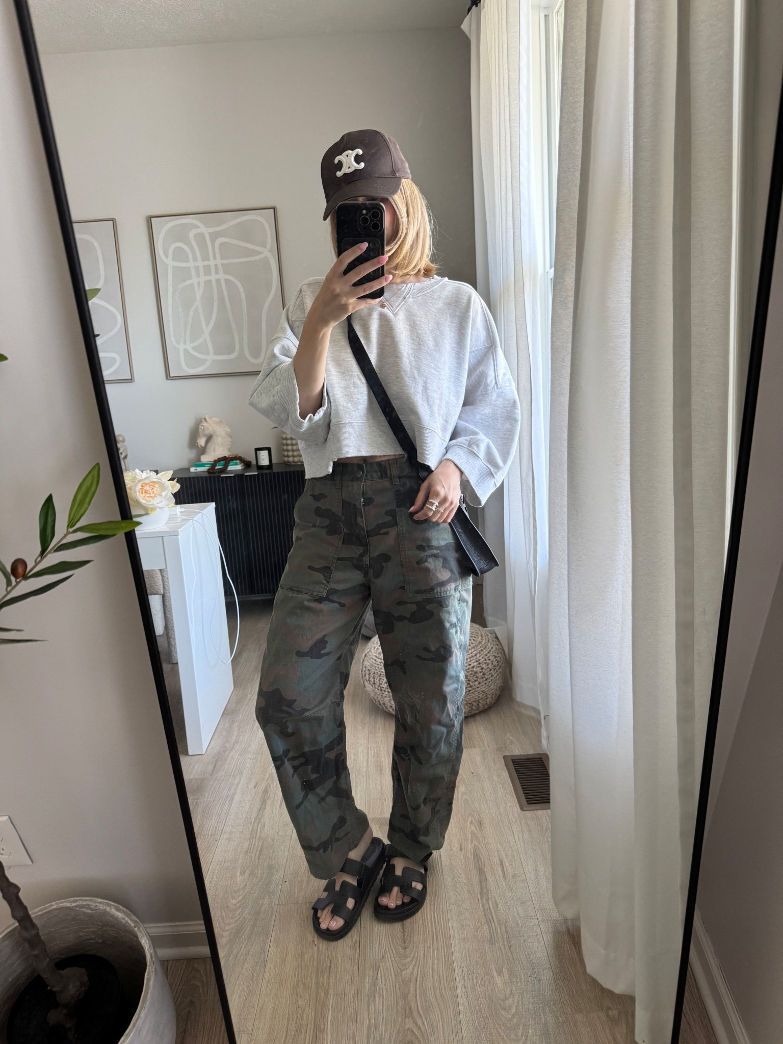 Camo pants and cool boxy cropped sweatshirt. Wearing medium and comes in more colors  

#LTKOver40 #LTKTravel #LTKootd