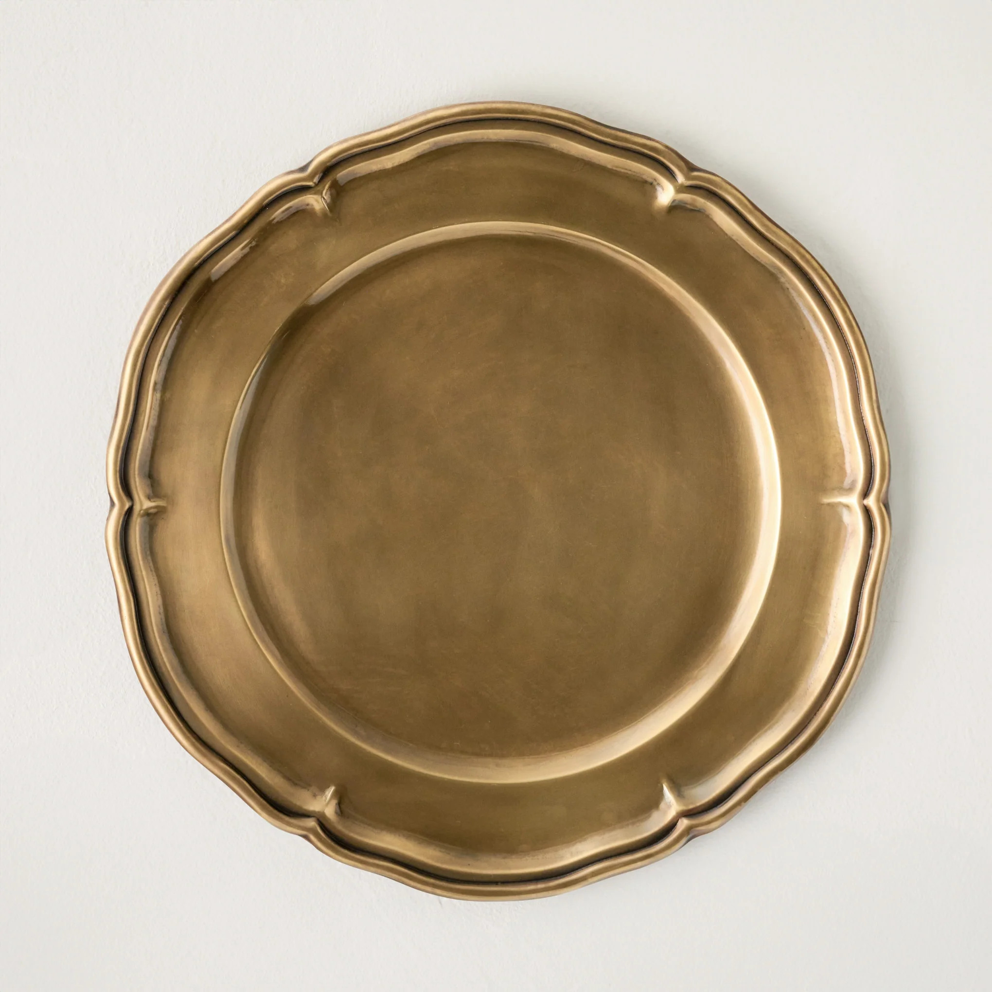 Vintage-Inspired Brass Charger | Magnolia
