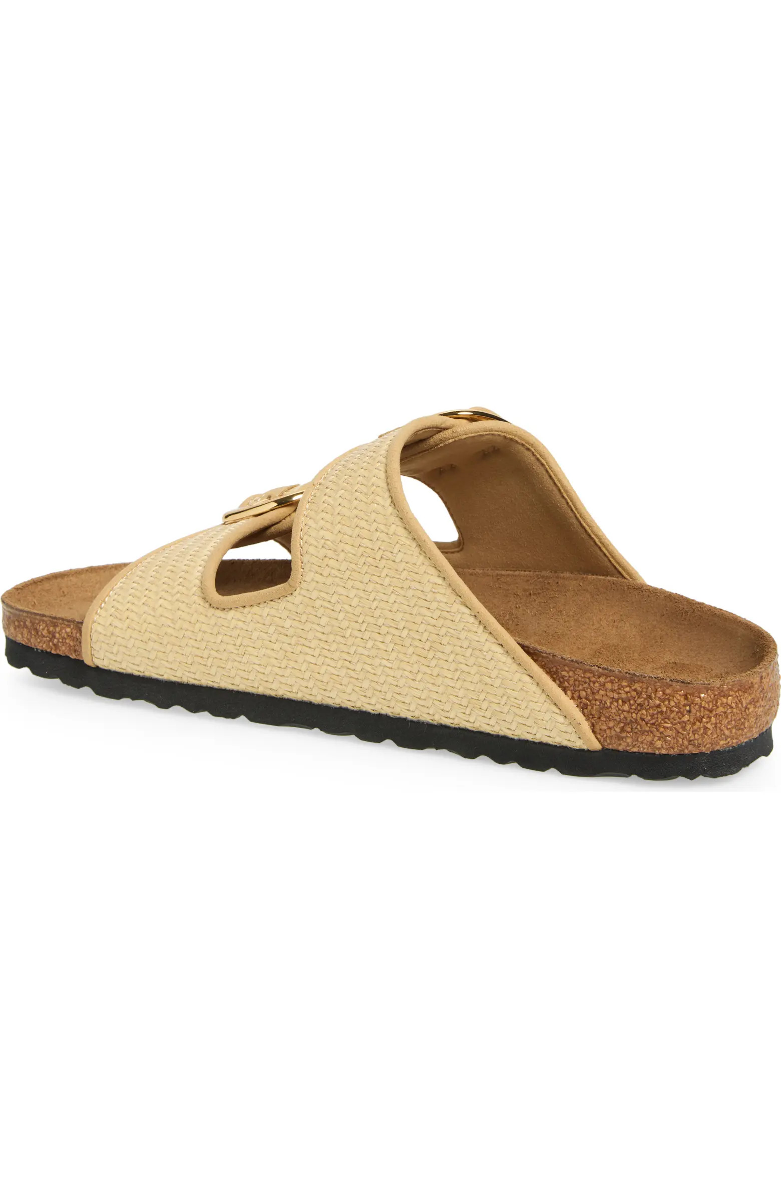 Arizona Raffia Big Buckle Slide Sandal (Women) | Nordstrom