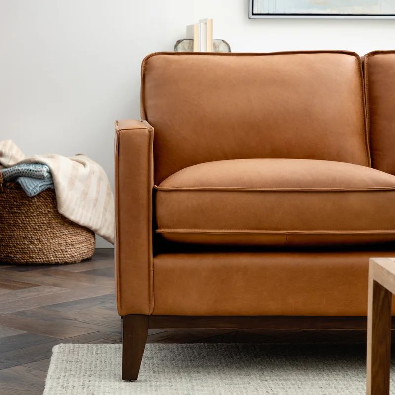 Cascades 84.5'' Leather Sofa | Wayfair North America