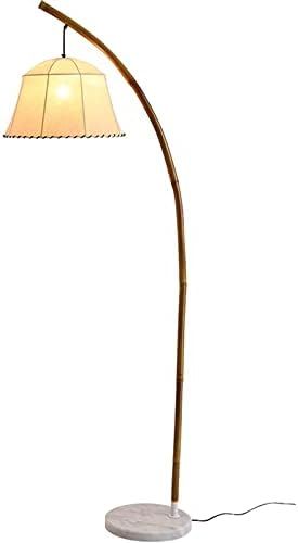 Retro Handmade Bamboo Floor Lamp Living Room Bedroom Bedside E27 Reading Floor Light Linen Fabric... | Amazon (US)