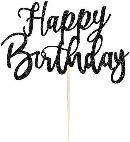 YUINYO Handmade Glitter happy birthday Cake Topper, Happy Birthday Cake Bunting Decor,Birthday Pa... | Amazon (US)