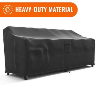 Large Black Love Seat Weatherproof Outdoor Patio Sofa Protector Cover | The Home Depot