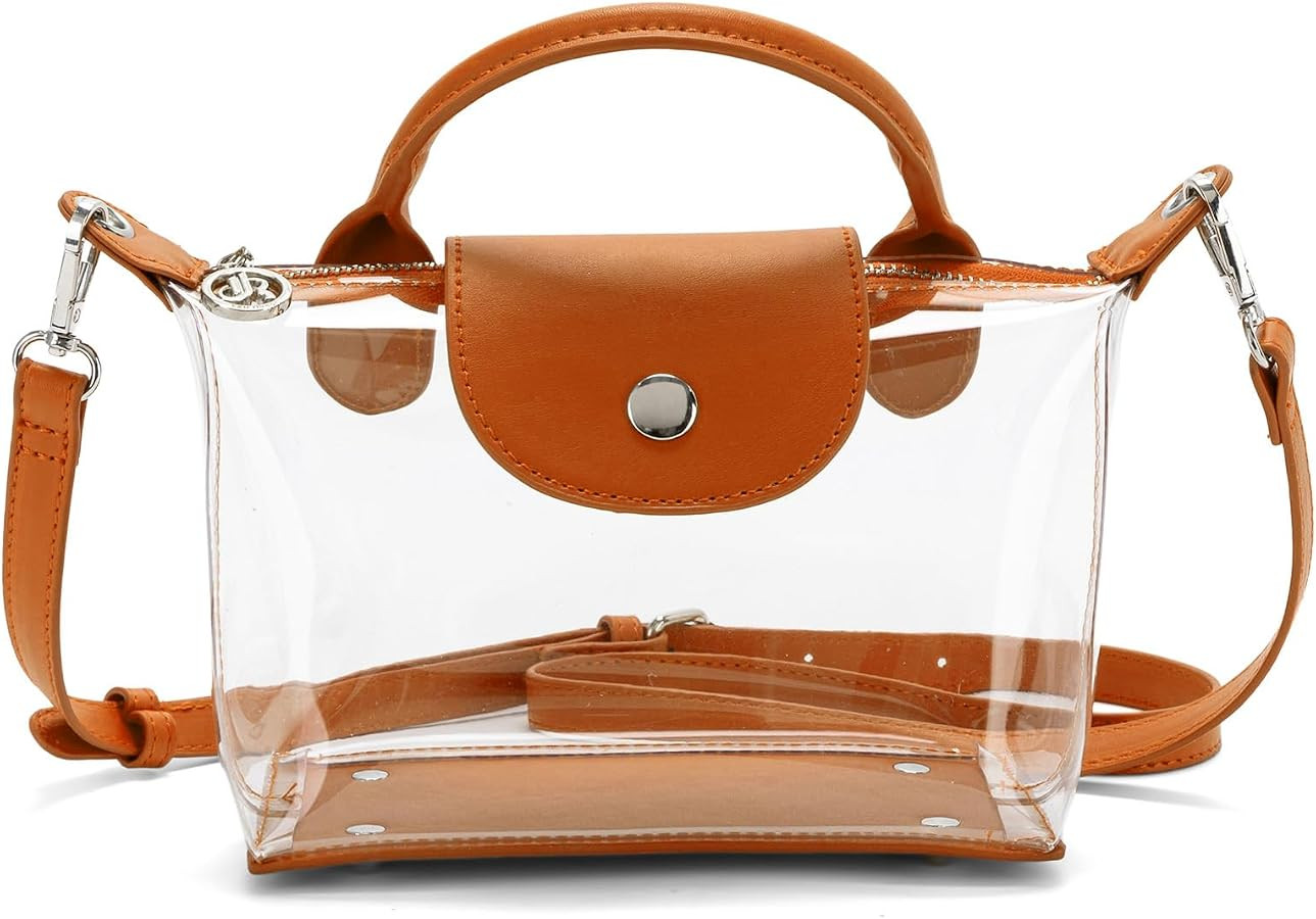Y&R Direct Clear Bag Purse Stadium Approved Transparent Handbags See Through Crossbody Bag for Co... | Amazon (US)
