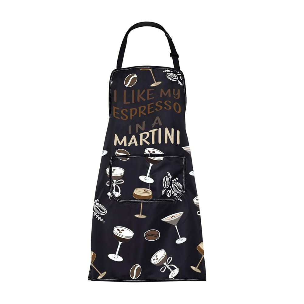BNQL Espresso Martini Apron Martini Gifts Bartender Gifts Espresso Martini Lover Gift I Like My E... | Amazon (US)