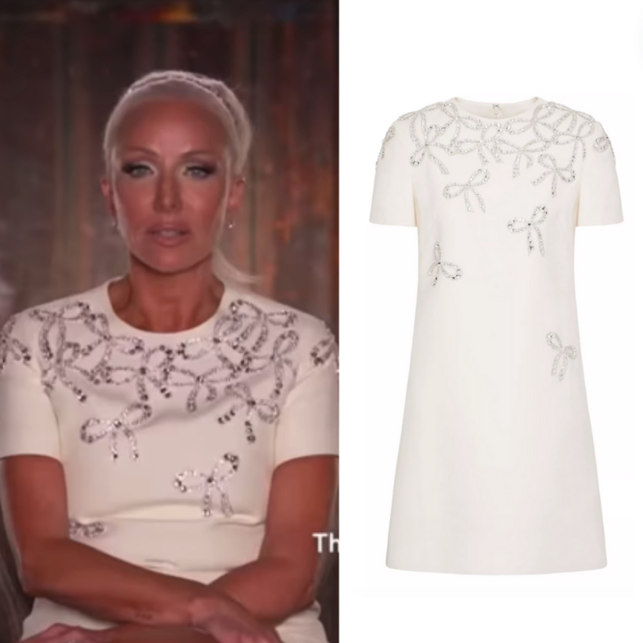 Margaret Josephs’ White Bow Dress at the Real Housewives of New Jersey Season 14 Sit Down 