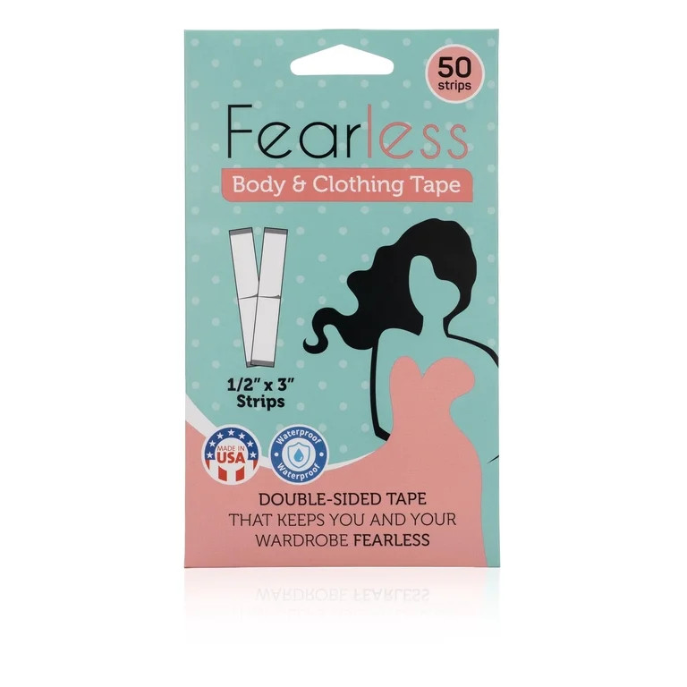 Fearless Tape - Fashion Tape Double Sided for Clothing Body & Dresses (50 Strips) | Clear Fabric ... | Walmart (US)