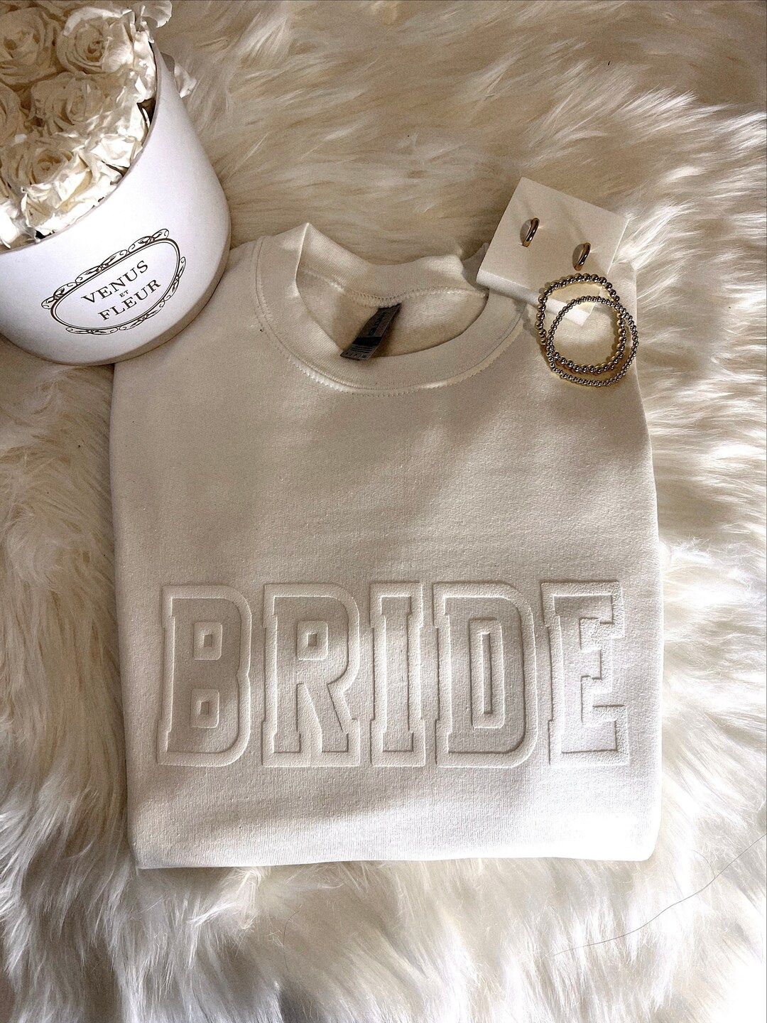 Bride Sweatshirt Embossed Bride Sweatshirt Bride Gift Bride - Etsy | Etsy (US)