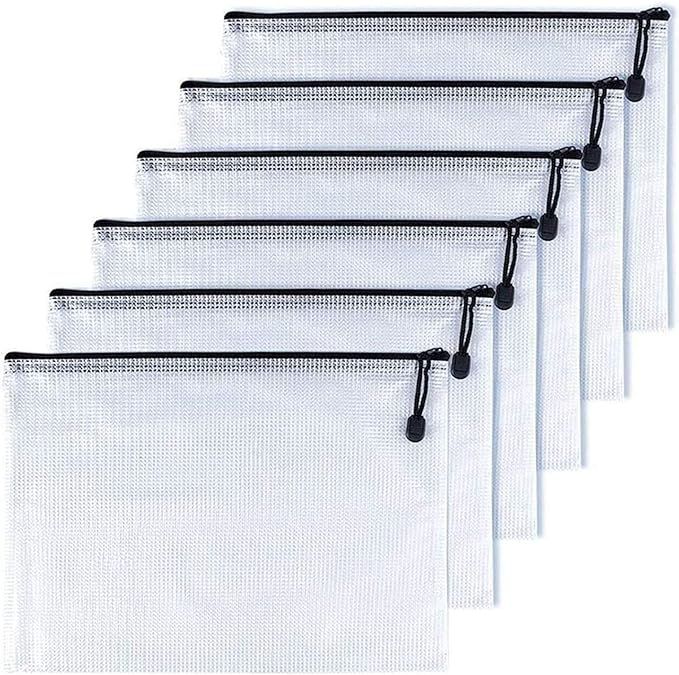 Oaimyy A5-Waterproof Tear-Resistant Plastic Zipper Pen File Document Folders Pockets Travel Bags,... | Amazon (US)