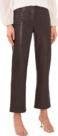 Straight Leg Faux Leather Pants | Nordstrom