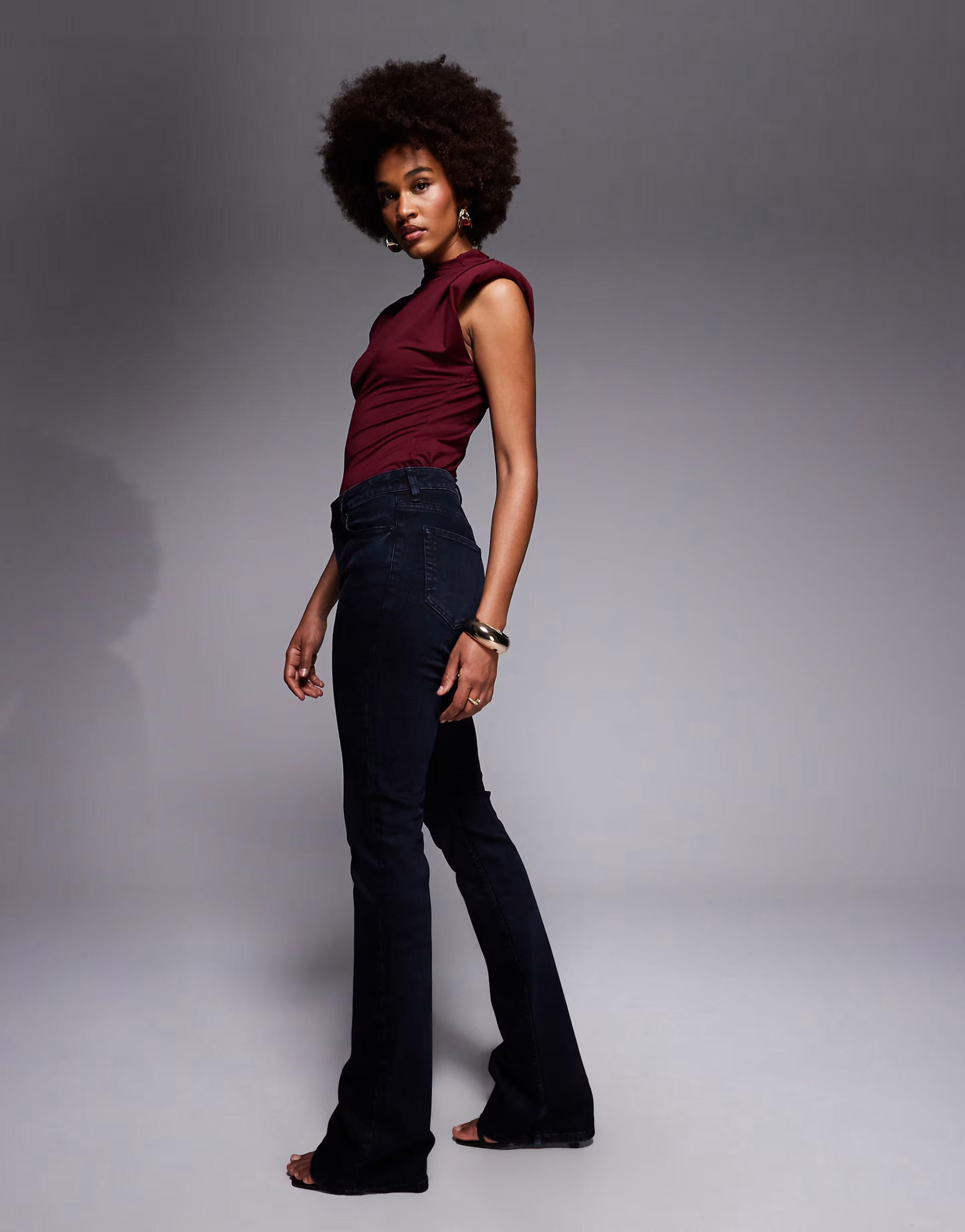 ASOS DESIGN Tall bootcut jeans in blue black  | ASOS | ASOS (Global)