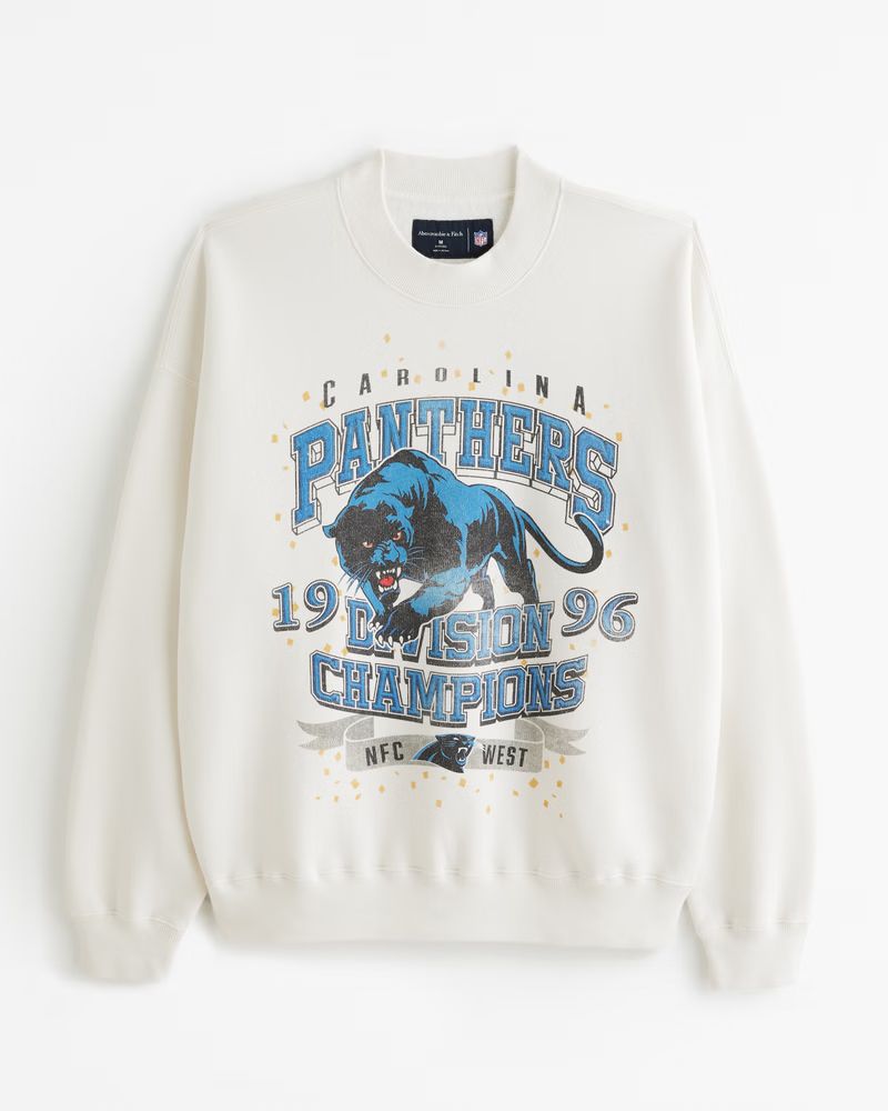 Men's Carolina Panthers Graphic Crew Sweatshirt | Men's Tops | Abercrombie.com | Abercrombie & Fitch (US)