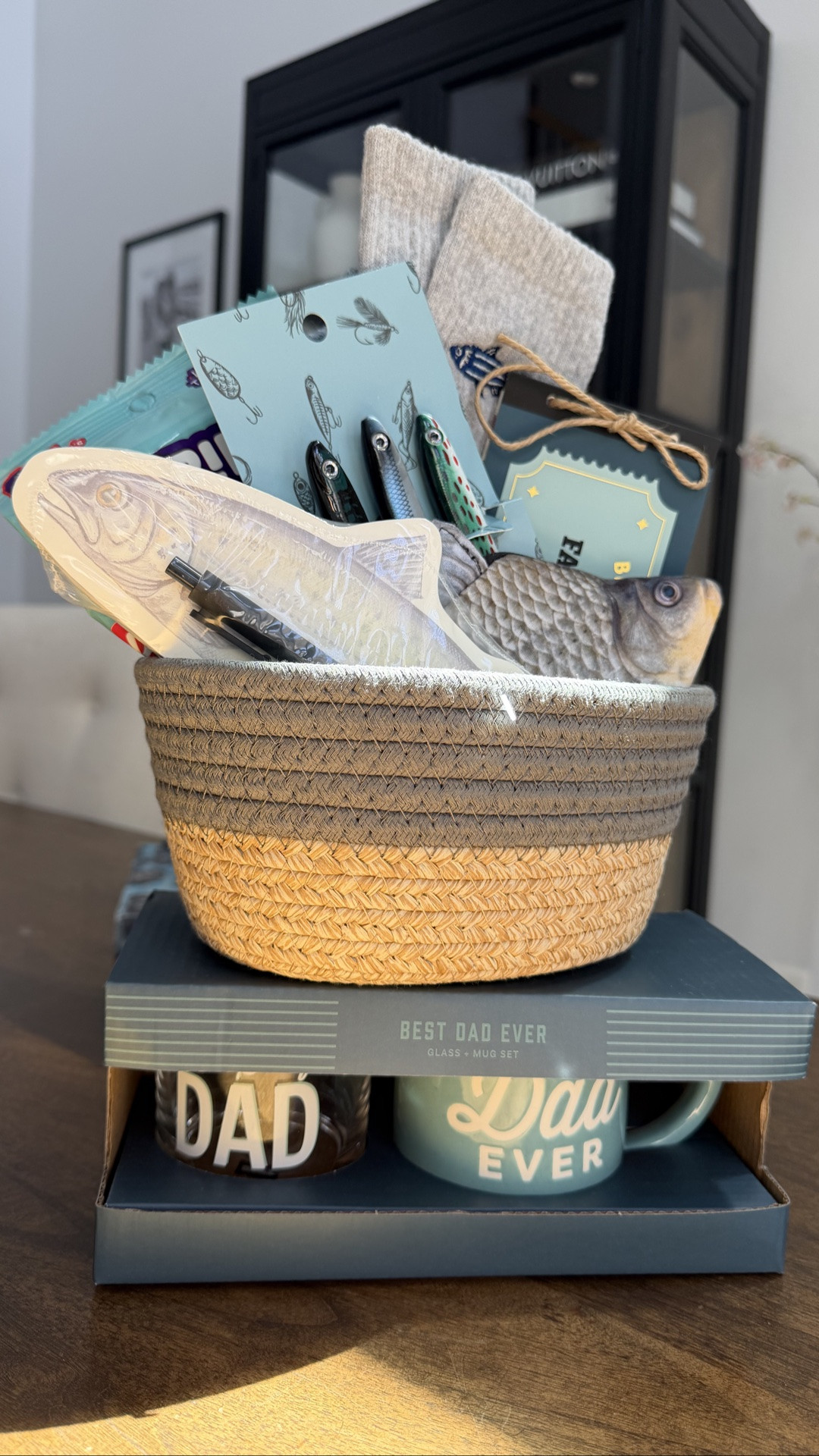 Fisherman Father’s Day gift!! How cute are these little lure writing pens! I love the dad coupon gifting book too! This is the cutest little
Father’s Day gift! The coffee mug set says “top shelf dad” so fun!

#LTKHome #LTKSeasonal #LTKMens