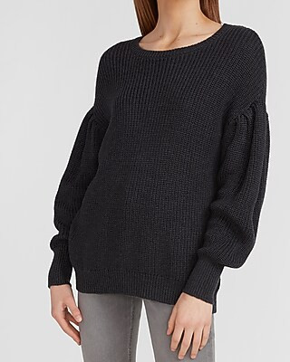 Drop Shoulder Blouson Sleeve Sweater | Express