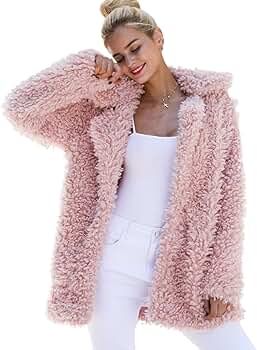 Women's Shaggy Long Faux Fur Coat Jacket Outwear | Amazon (US)