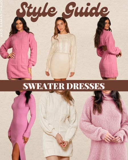 Sweater dresses 

Thanksgiving outfits - fall outfits - cable knit - chenille - cozy dresses 

#LTKstyletip #LTKunder100 #LTKSeasonal