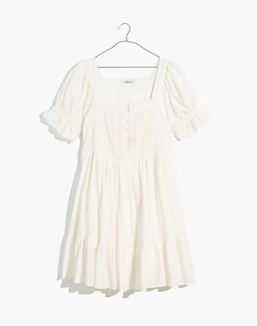 Puff-Sleeve Drawstring Mini Dress | Madewell