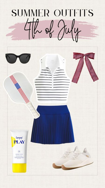 4th of July outfits. Fourth of July outfit. Tennis outfit. Pickle ball outfit. Tennis pleated mini skirt. Polo tank top. Memorial day outfit. Summer outfit.

#LTKSeasonal #LTKActive #LTKGiftGuide