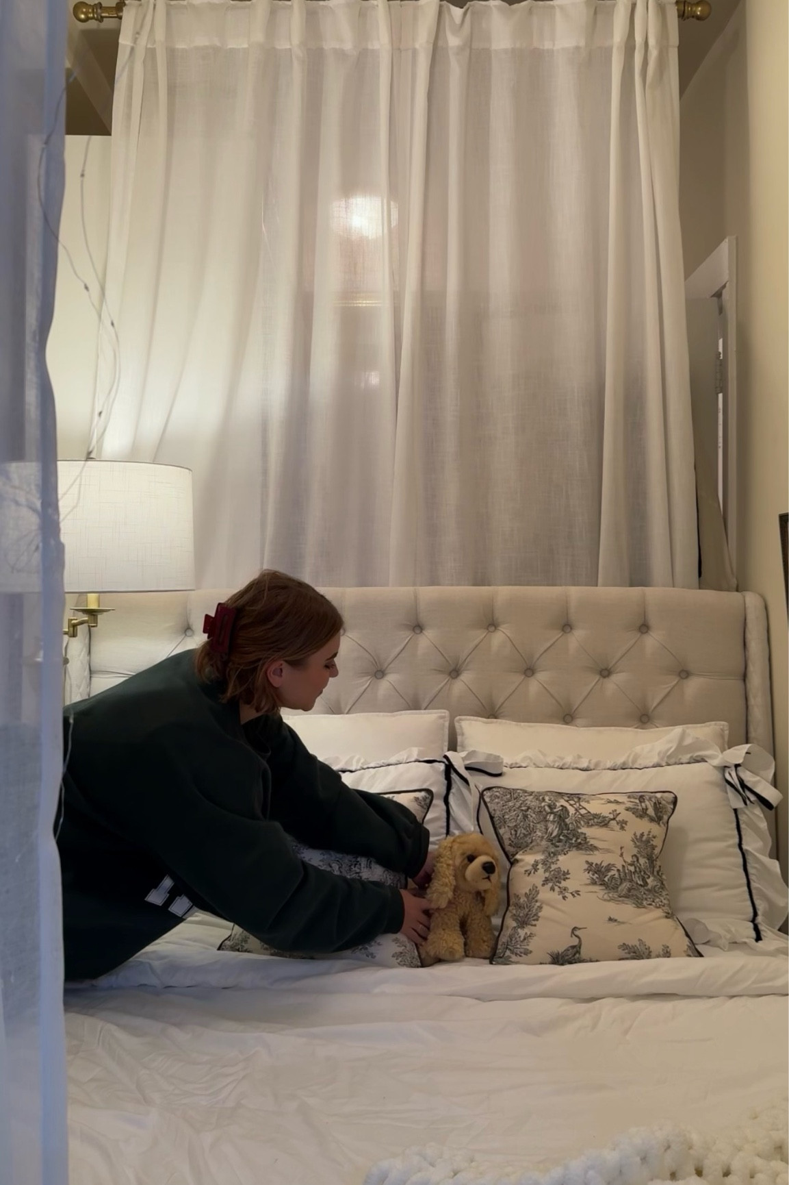Current bed set-up😌 we’ve added a headboard! 

#closetbedroom #studioapartment #headboard #bedding #bedsetup #pillows

#LTKstyletip #LTKhome