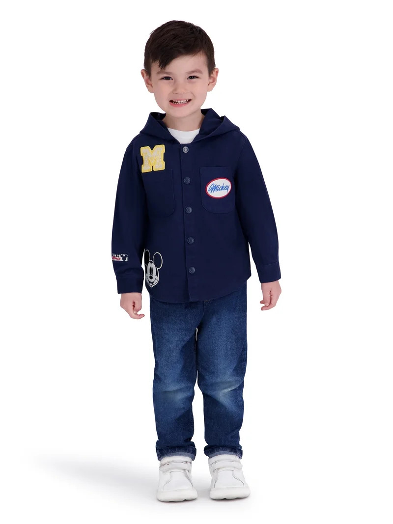 Mickey Mouse Toddler Boy Twill Shacket, Sizes 12M-5T | Walmart (US)