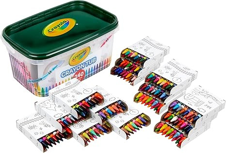 Crayola Crayon Tub (240ct), Bulk Crayons for Kids, Spring Craft Supplies, Classroom Coloring Gift... | Amazon (US)