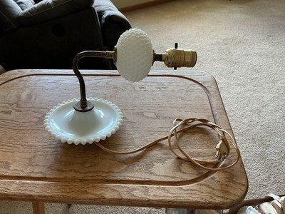 Vintage Milk Glass Hobnail Wall Sconce Light Lamp Electric Cord Tested and Works | eBay | eBay US