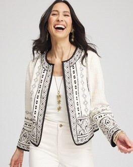Embroidered Jacquard Tweed Jacket | Chico's