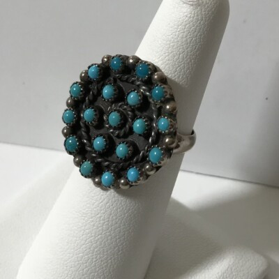 VTG Native American Sterling Silver Sleeping Beauty turquoise Ring..Size 5-3/4  | eBay | eBay US