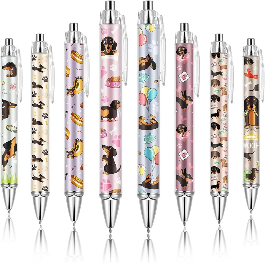 Ireer 8 Pcs Ballpoint Pens for Women 1.00 mm Cute Black Ink Fancy Pens Fine Point Smooth Writing ... | Amazon (US)