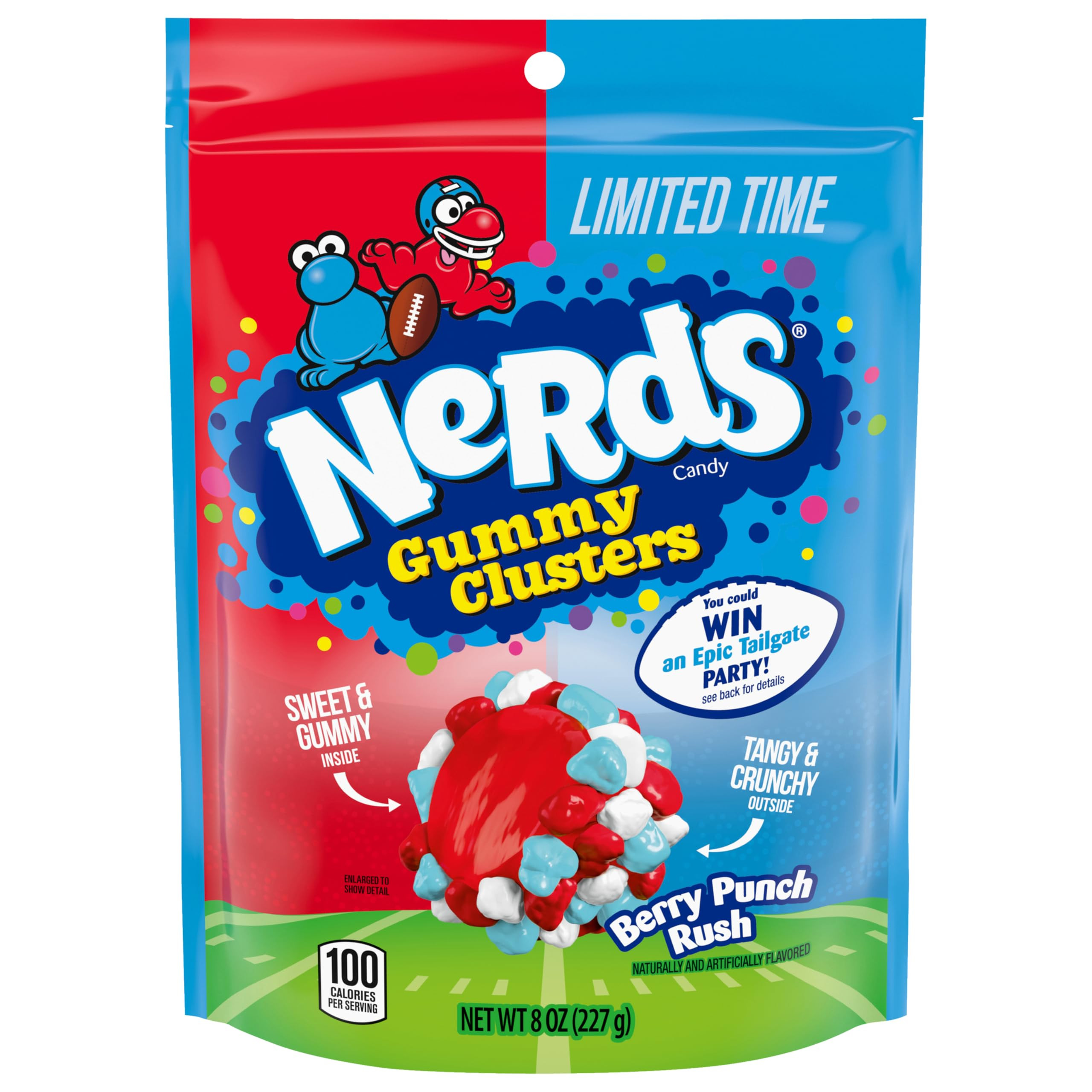 NERDS Gummy Clusters Candy, Berry Punch Rush, Crunchy and Gummy, Game Day Candy, Football Party S... | Amazon (US)