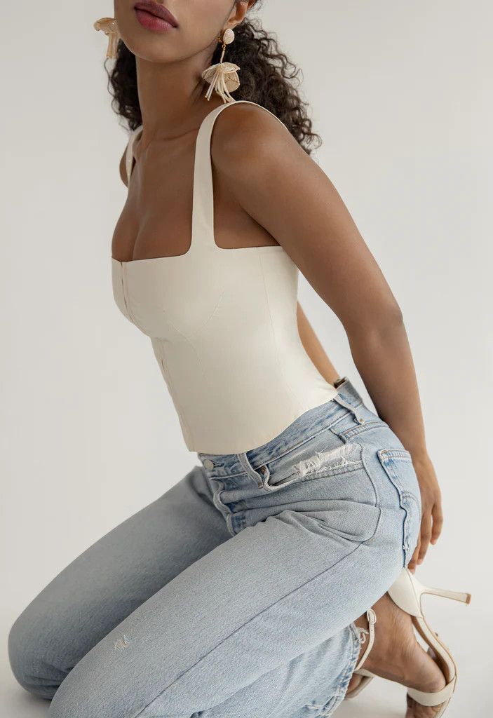 Minimal Antique Cream Bustier | Desordre (AU)