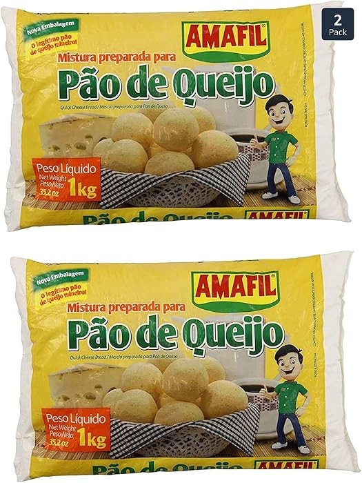 AMAFIL Mix for Cheese Bread 35.2 oz. - 2 Pack / Mistura Preparada para Pao de Queijo 1kg. - 2 Pac... | Amazon (US)