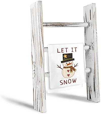 DOCMON Towel Rack-Farmhouse Decor Ladder, 3-Tier Wood Countertop 16-Inch Mini Tea Towel Ladder fo... | Amazon (US)