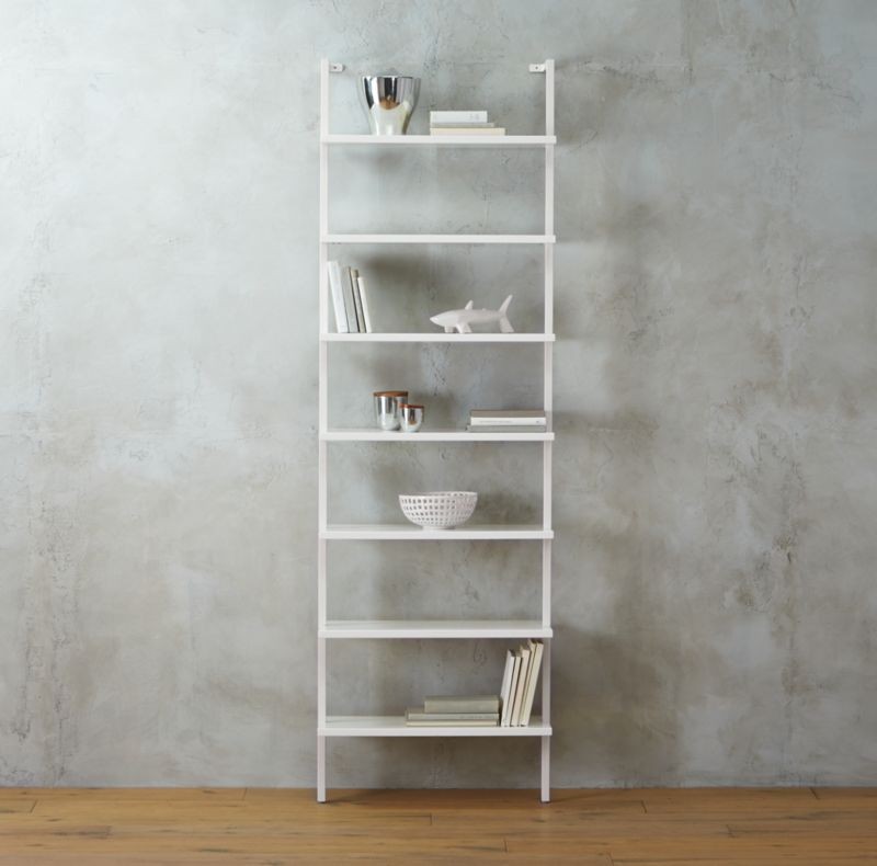 Stairway White Ladder Bookcase + Reviews | CB2 | CB2