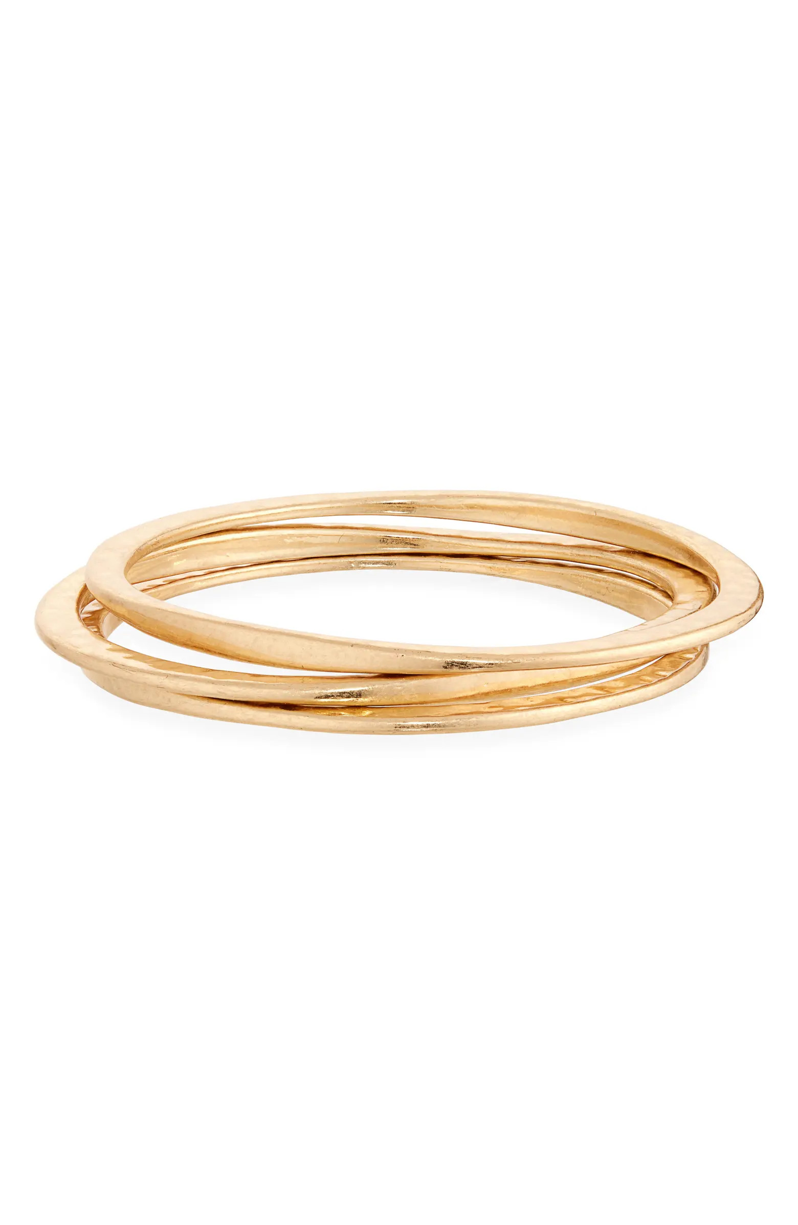Set of 3 Hammered Bangles | Nordstrom