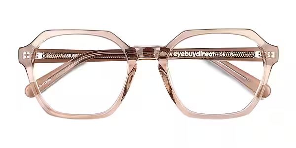 Flare Square Crystal Brown Full Rim Eyeglasses | Eyebuydirect | EyeBuyDirect.com