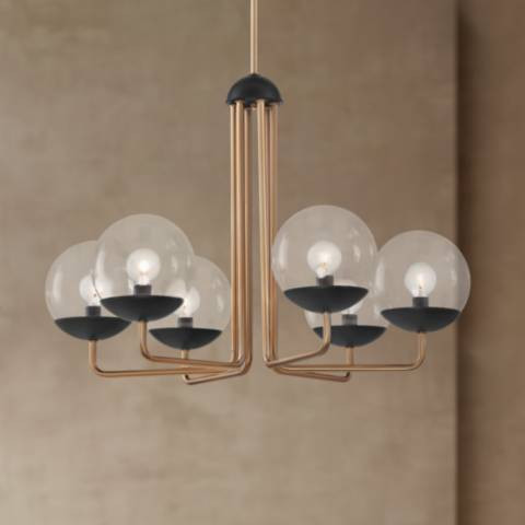 George Kovacs Outer Limits 20" Wide Painted Bronze 6-Light Chandelier - #90P33 | Lamps Plus | Lamps Plus