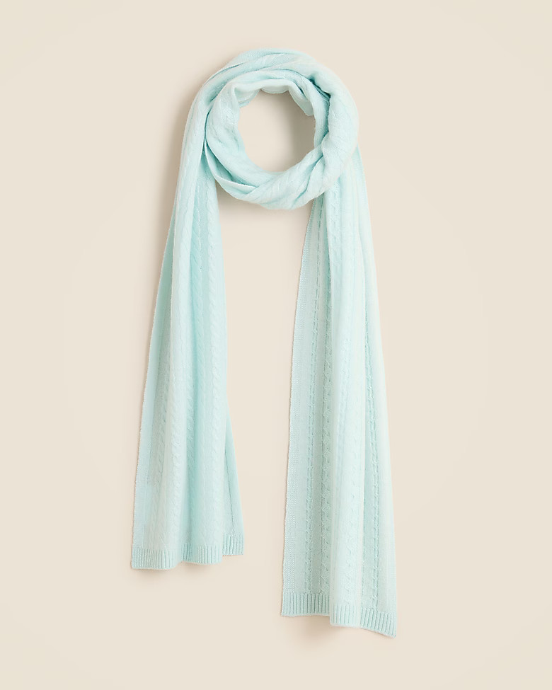 Cashmere cable-knit scarf | J. Crew US