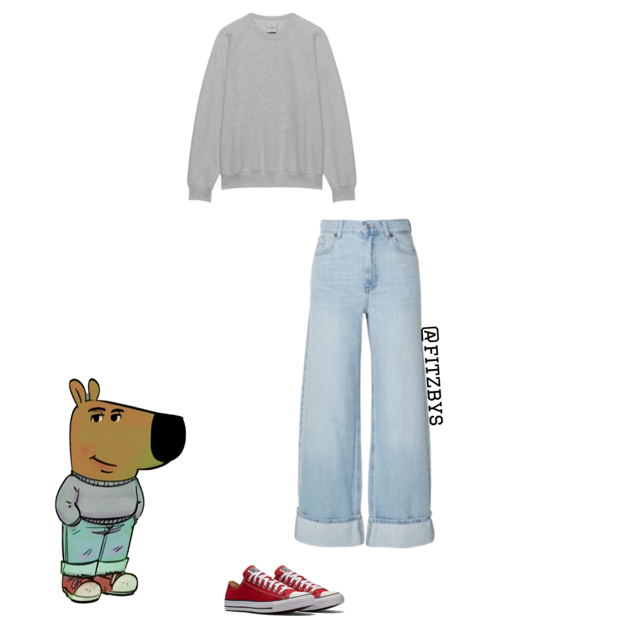 Chill dude fit 

Chill guy meme, chill guy, Grey crewneck, crewneck jeans, baggy jeans, low rise jeans, dark wash jeans, blue jeans, red sneakers, red converse, low converse, fall clothes, fall outfits, vacation outfit, concert outfit, outfit idea, style tip, spring outfit. Cute top, cute outfit, Trendy outfit, 2024 outfit ideas, cute fall outfit. 

#virtualstylist #outfitideas #outfitinspo #trendyoutfits # fashion #cuteoutfit #falloutfit #greycrewneck #crewneck  #baggyjeans #jeans  #fallclothes #fallstyle #cutefalloutfit #converse 


#LTKautumn #LTKcanada #LTKstyletip