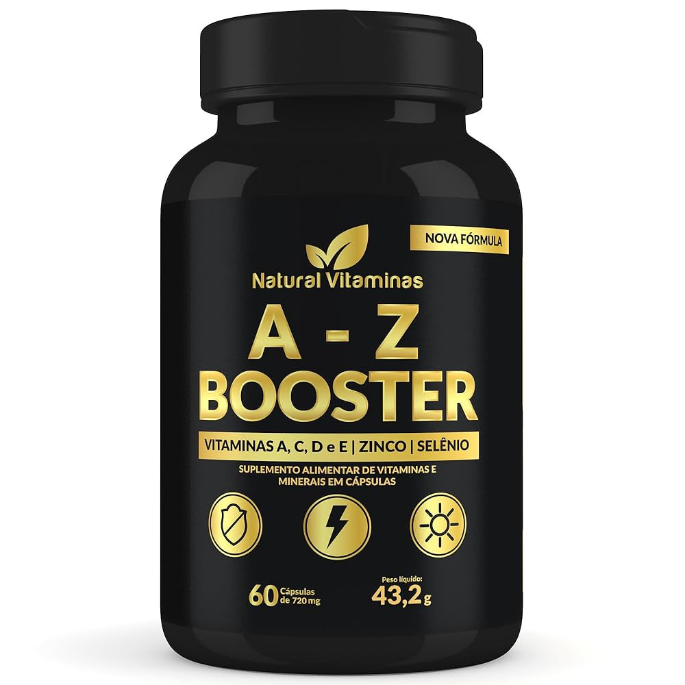 A-Z Booster Multivitamínico Completo para Adultos - 1 Pote com 60 Cápsula de 720mg | Amazon (BR)