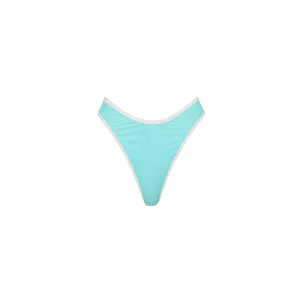 High Leg Thong Bikini Bottom - Calypso Blue | Kulani Kinis US
