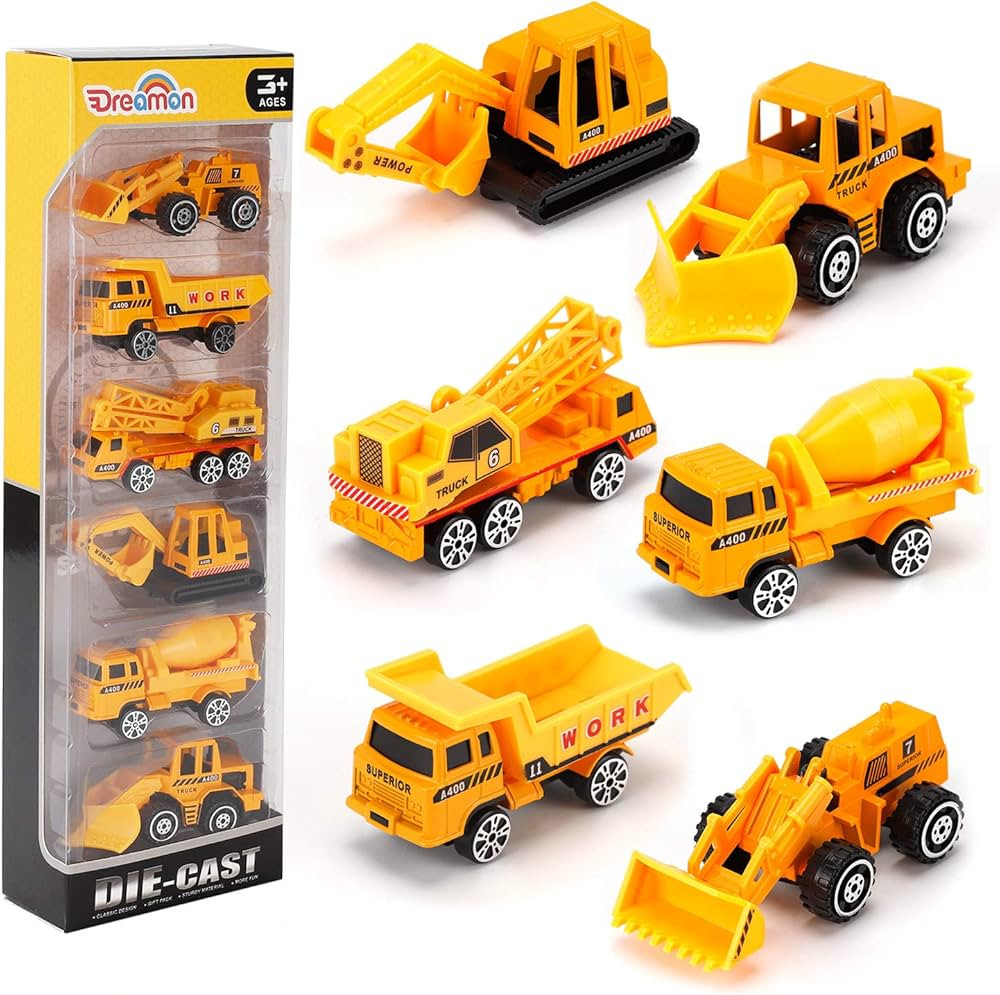 Alloy Truck Mini Pocket Size Construction Models Play Vehicles Toy Trucks for Boys Age 2 3 4,Kids... | Amazon (US)