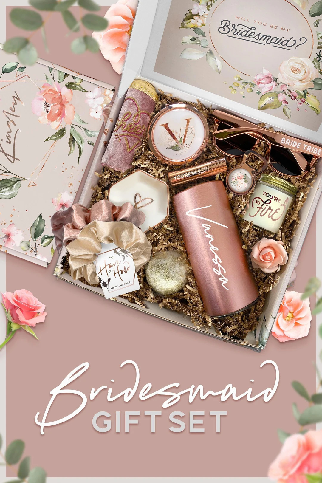 Themed Bridesmaid Proposal Box With Matching Goods, Will You Be My Bridesmaid Box With Bridesmaid... | Etsy (US)